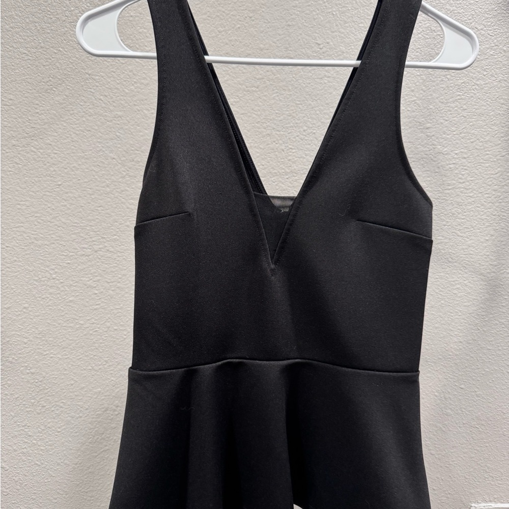 Express Black Peplum Top